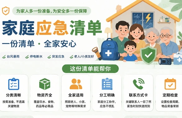 AI家庭应急清单