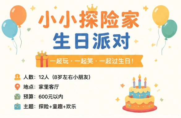 AI生日邀请海报
